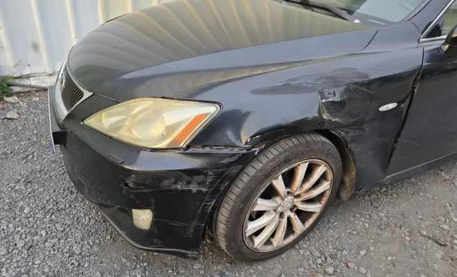 Avant notre intervention sur réparation aile avant